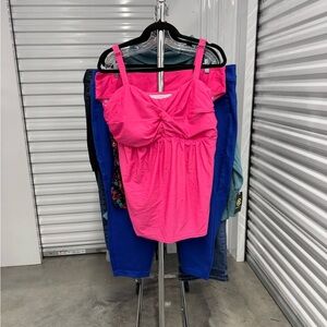 Hot Pink Tankini | size XXXL